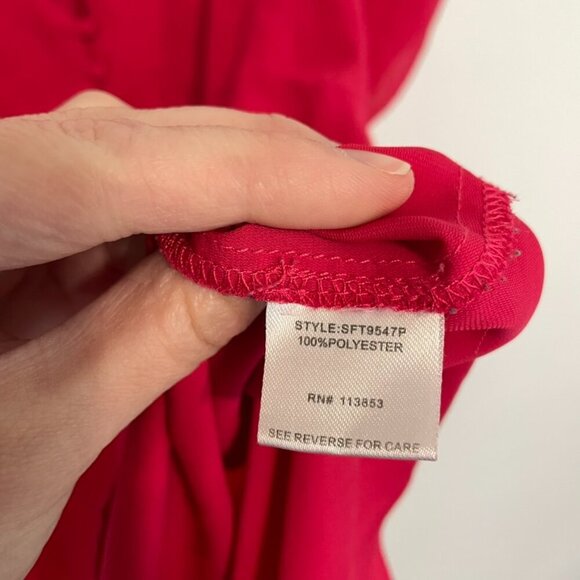 MARKET & SPRUCE STITCH FIX Plus Size Cleve Flutter Sleeve Blouse Raspberry Pink - Picture 10 of 16